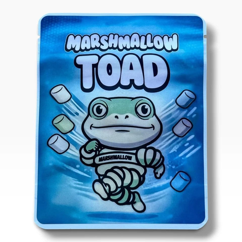 Marshmallow Toad (Soft Sticker) With Stickers and Labels Mylar Bag 3.5 Grams