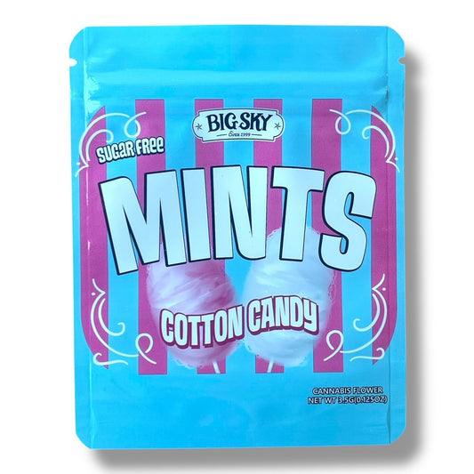 Mints Cotton Candy 3.5g Mylar Bag- Packaging Only Fun Size