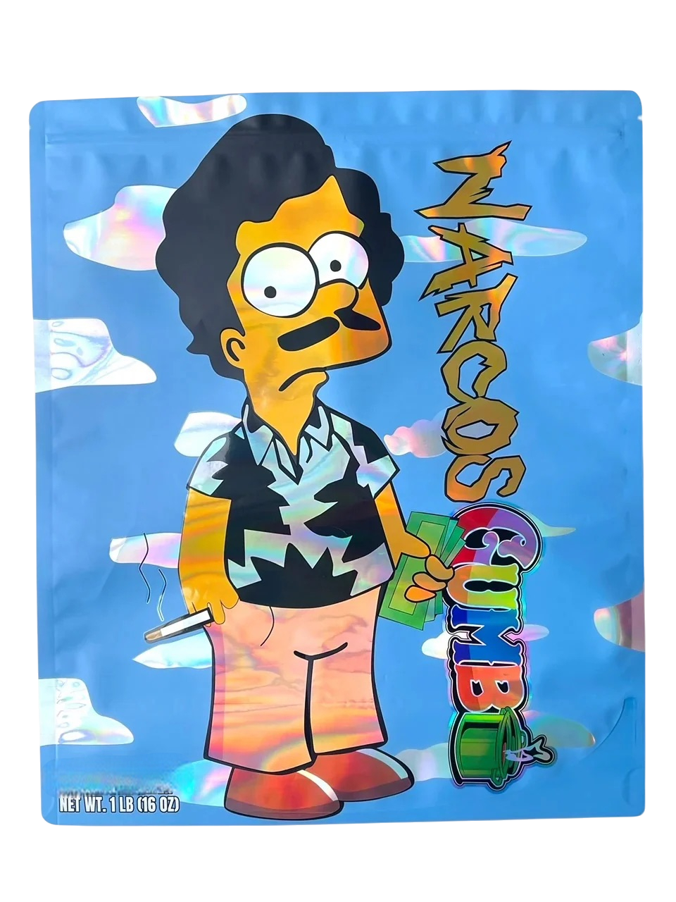 Gumbo Narcos Mylar Bag (Large) 1 LBS - 16OZ (454g) Pound Bag