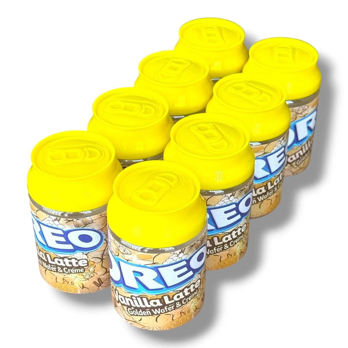 OREO VANILLA LATTE GOLDEN WAFER & CREME 3.5G CANS - 8 CANS IN BOX