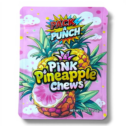 Pack A Punch Pink Pineapple Chews Mylar Bag 3.5 Grams