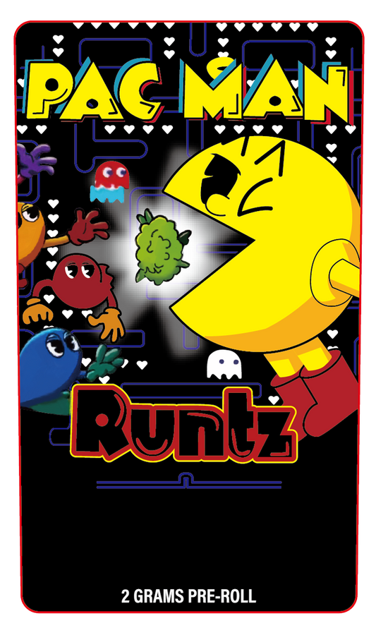 Pack-Man Runtz 2 Gram Pre-Roll Holographic Labeling/Stickers Only