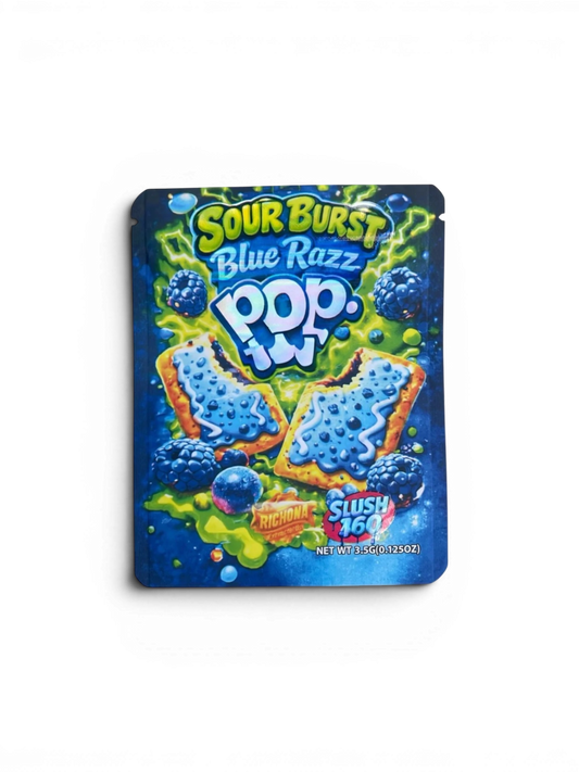 Sour Burst Blue Razz Pop Tarts Mylar Bag 3.5 Grams