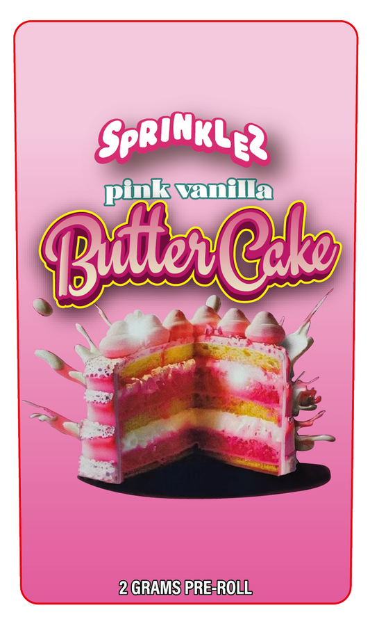 Pink Vanilla Butter Cake 2 Gram Pre-Roll Holographic Labeling/Stickers Only