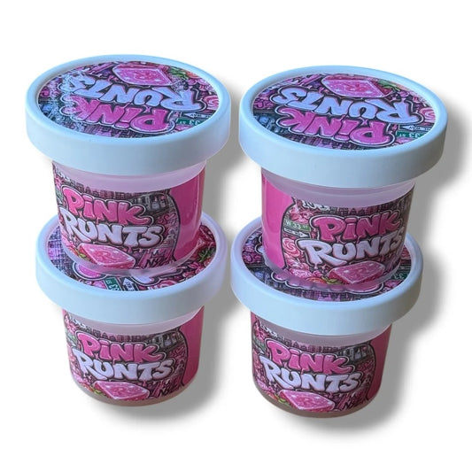 Pink Runts Ice Cream Jars Plastic Container 3.5Grams