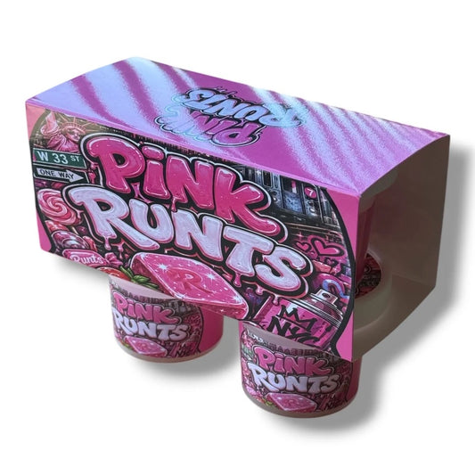 Pink Runts Ice Cream Jars Plastic Container 3.5 Grams