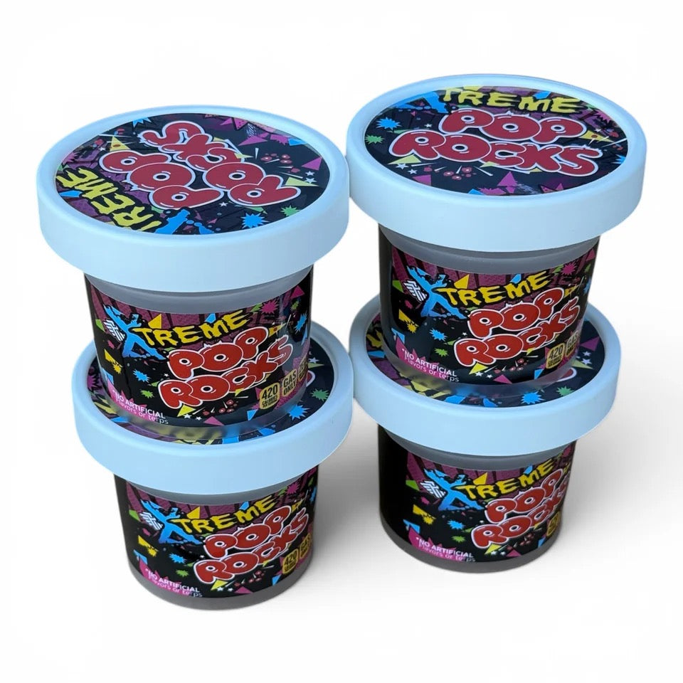 Pop Rocks Extreme Ice Cream Jars Plastic Container 3.5 G