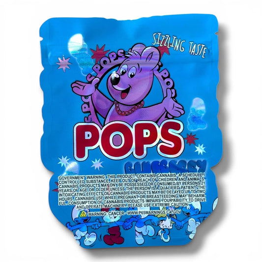 Pops Blueberry Smurfs Mylar Bag 3.5 G