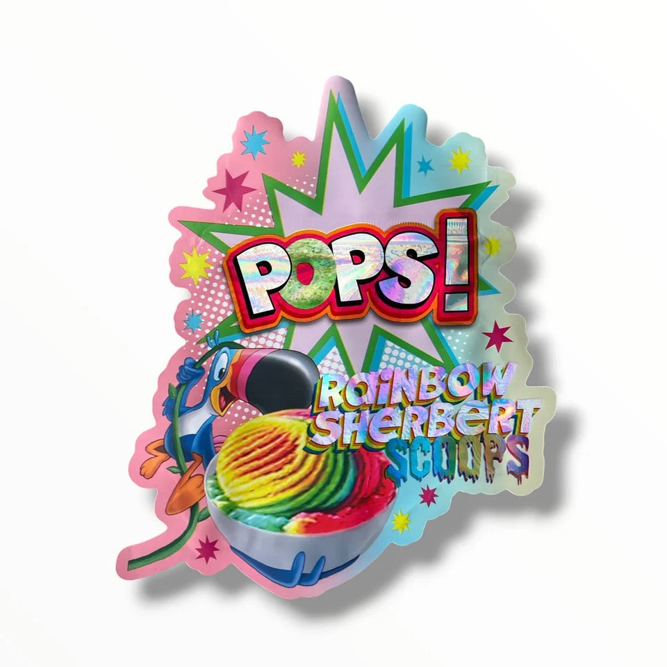 Pops Rainbow Sherbert Scoops Mylar Bag 3.5 Grams