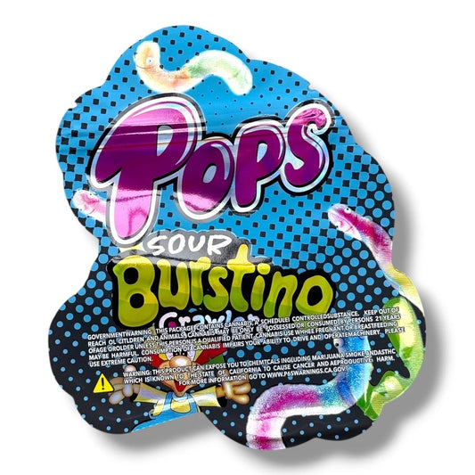 Pops Sour Bursting Crawlers Mylar Bag 3.5 G