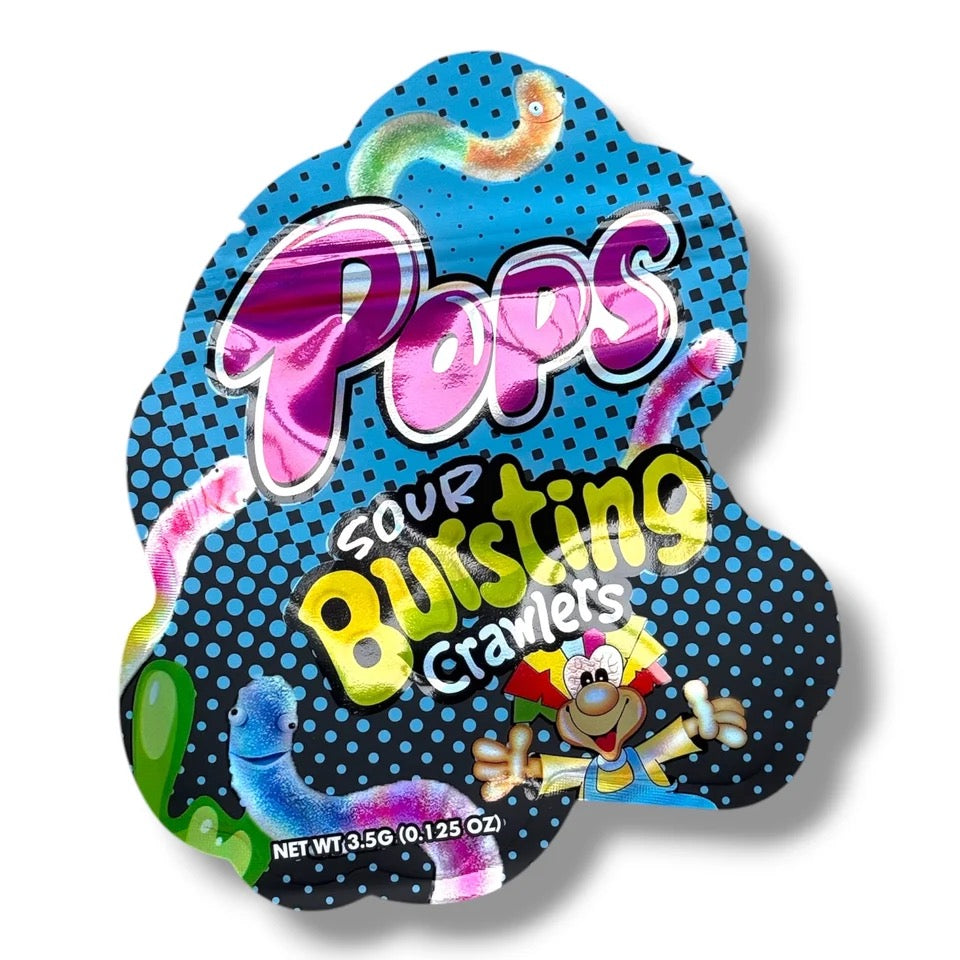 Pops Sour Bursting Crawlers Mylar Bag 3.5 Grams