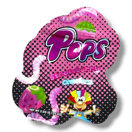 Pops Strawberry Crawlers Mylar Bag 3.5 Grams