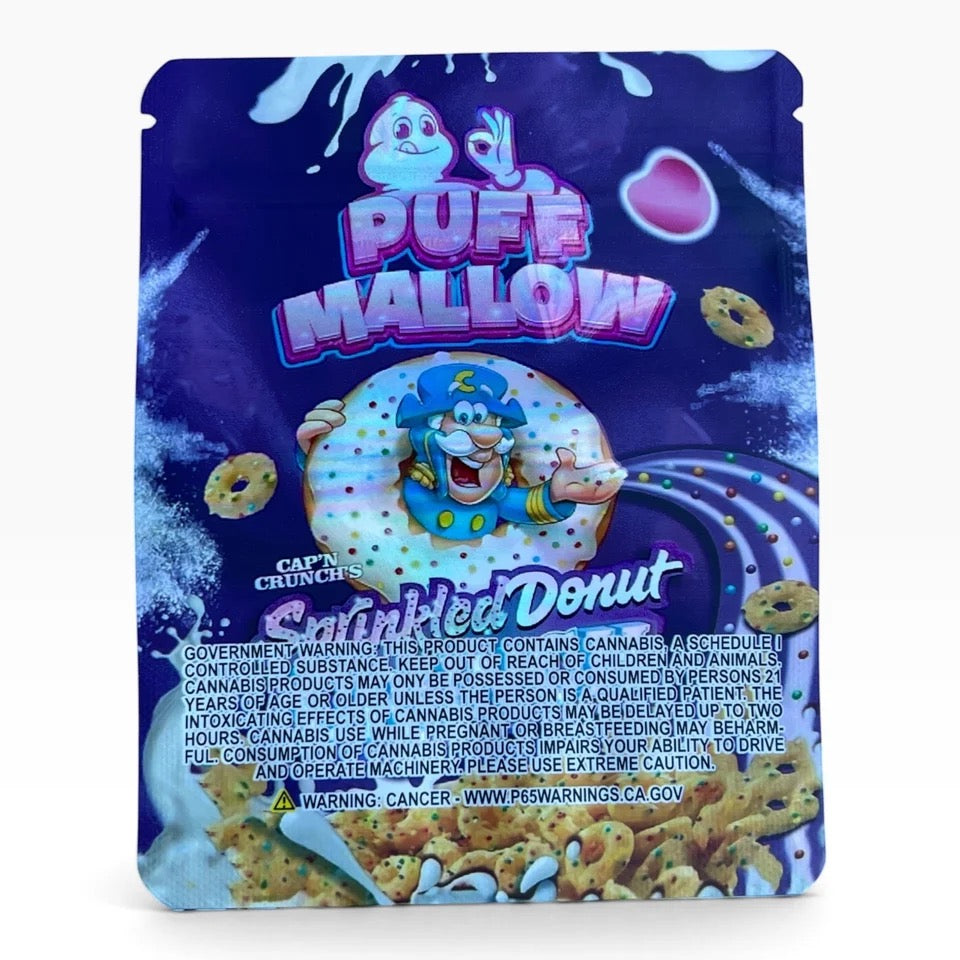 Puff Mallow Sprinkled Donut Mylar Bag 3.5 G