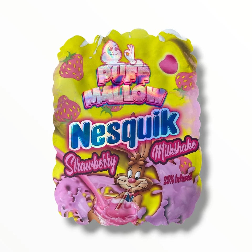 Puff Mallow Strawberry Milkshake Mylar Bag 3.5 Grams