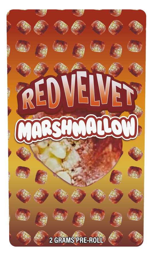 Red Velvet MarshMellow 2 Gram Pre-Roll Holographic Labeling/Stickers Only