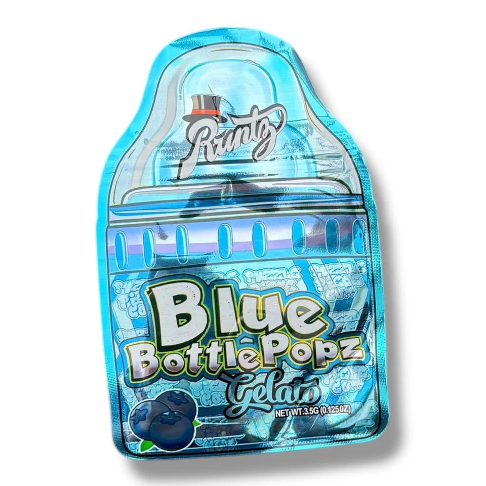 Runtz Blue Bottle Pop Gelato Mylar Bag with Box 3.5 Grams