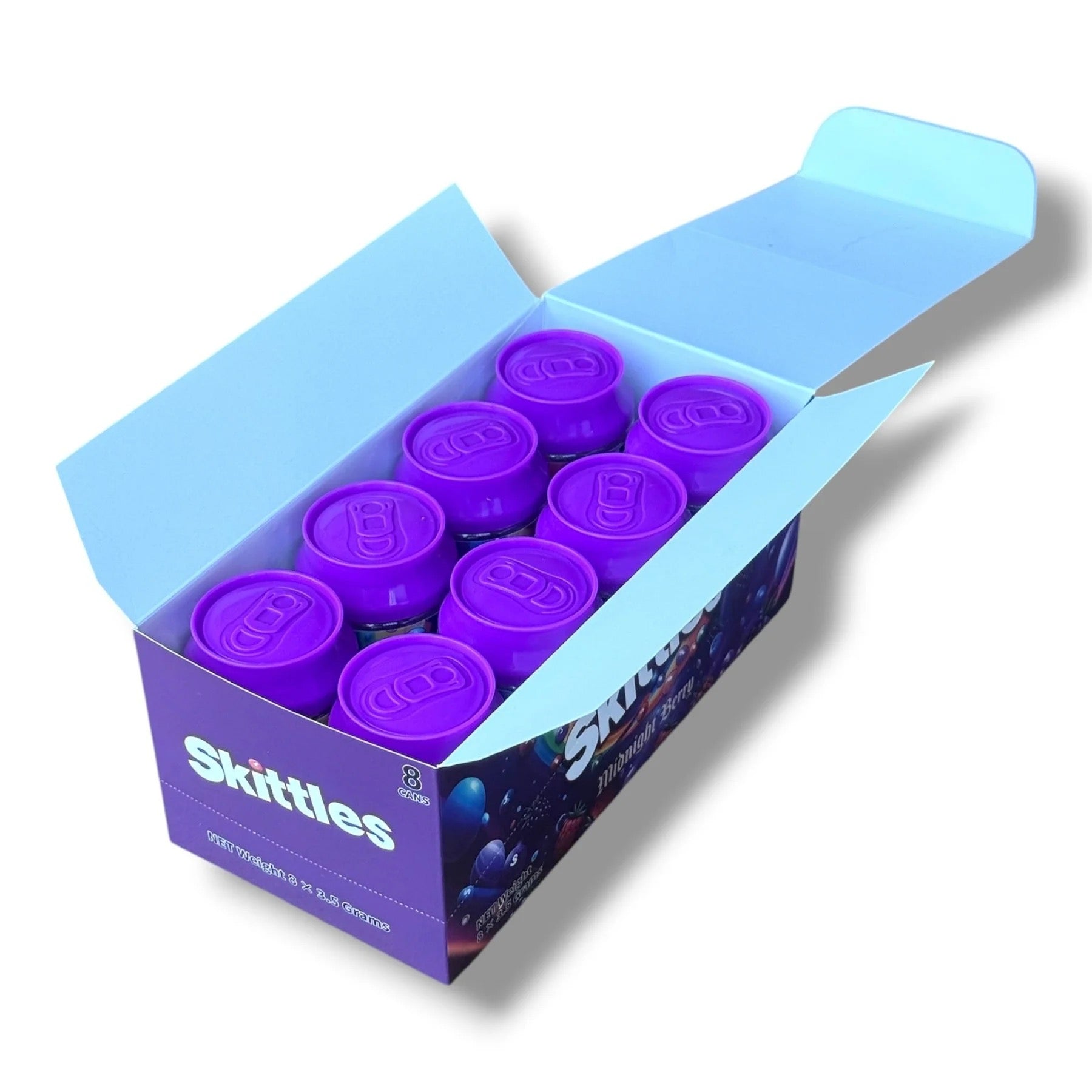 SOUR SKITTLES MIDNIGHT BERRY 3.5G CANS8 CANS IN BOX