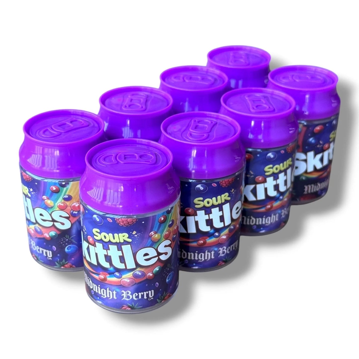 SOUR SKITTLES MIDNIGHT BERRY 3.5G CANS - 8 CANS IN BOX