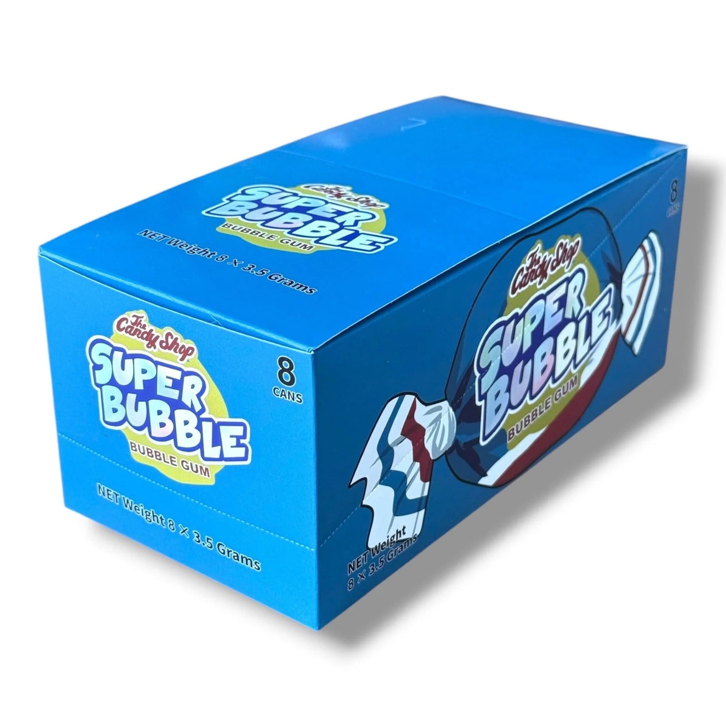SUPER BUBBLE GUM 3.5G CANS 8 CANS IN BOX- THE CANDY SHOP