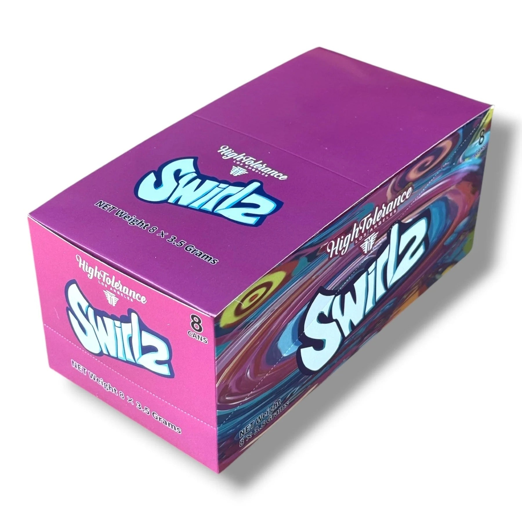 SWIRLZ HIGH TOLERANCE 3.5G CANS 8 CANS IN BOX