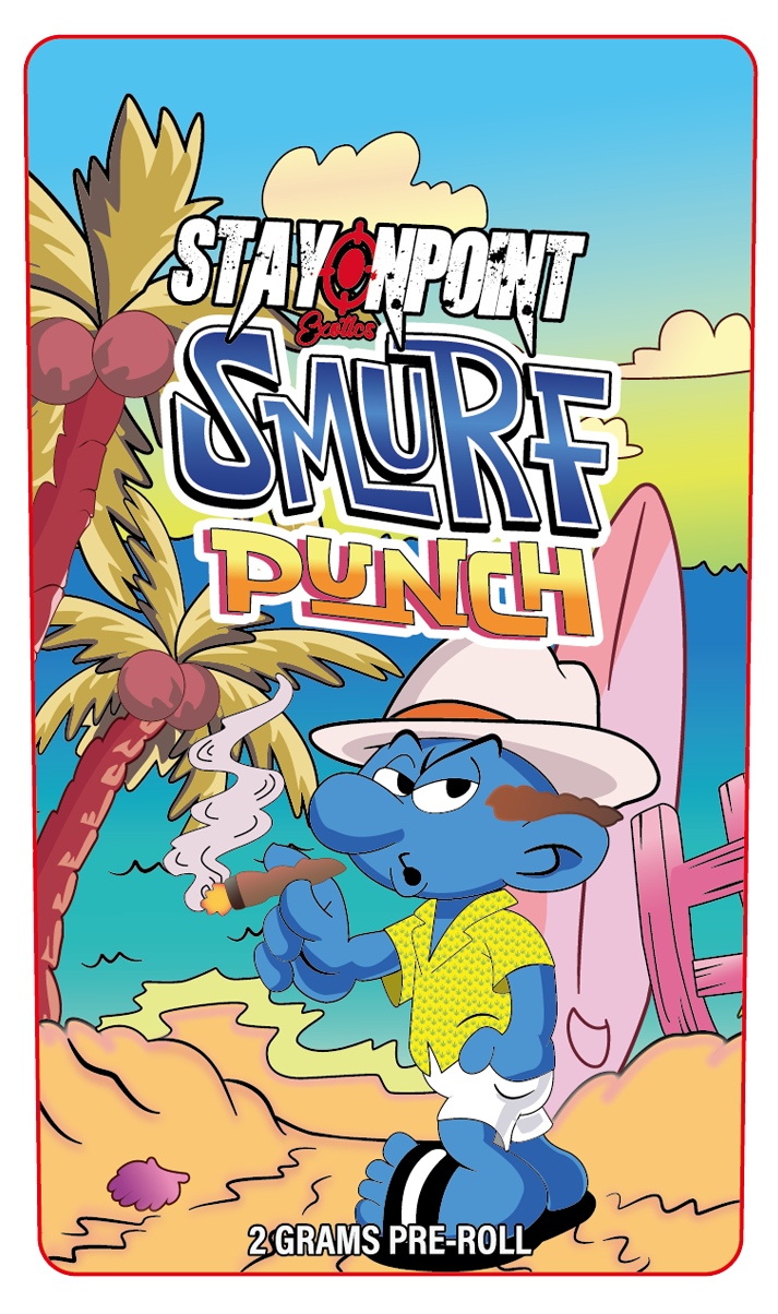 Smurrff Punch 2 Gram Pre-Roll Holographic Labeling/Stickers Only