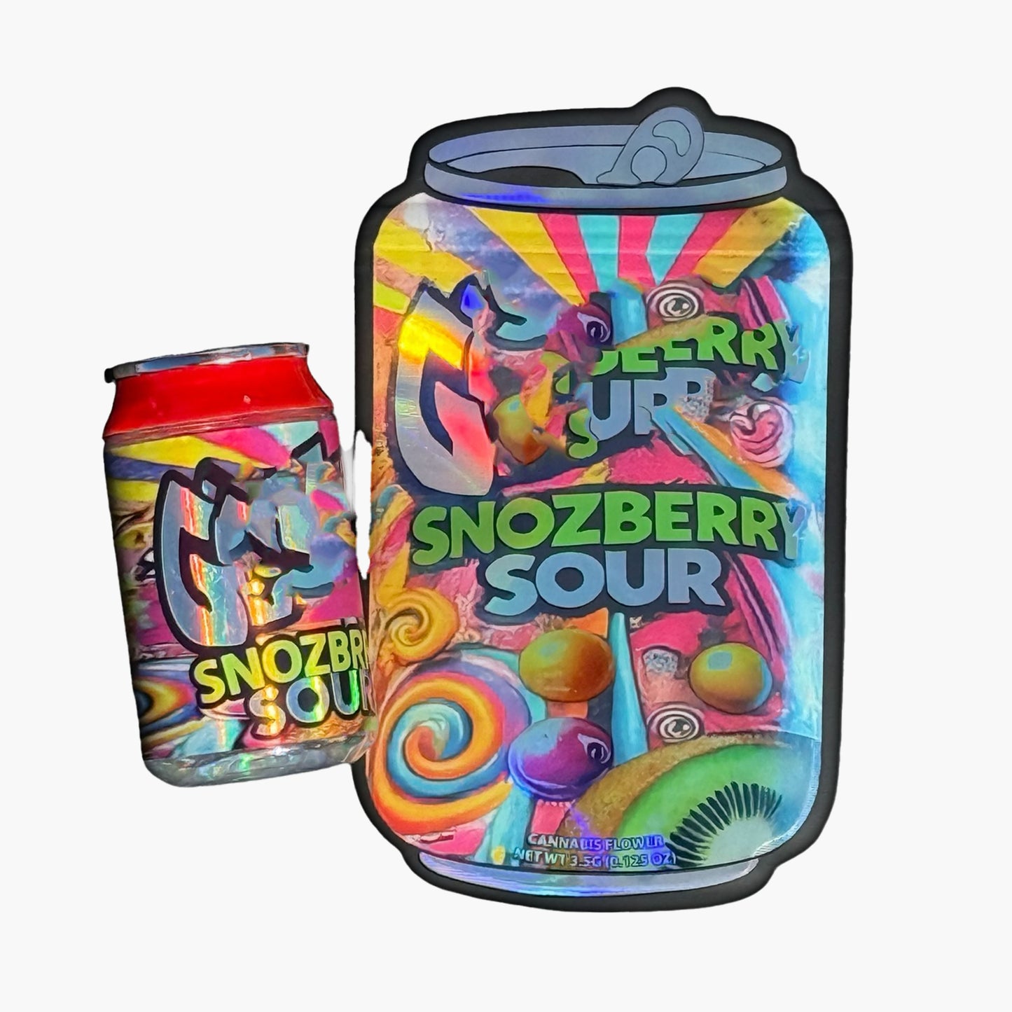 Soda Can Plastic jars with mylar bags 3.5g