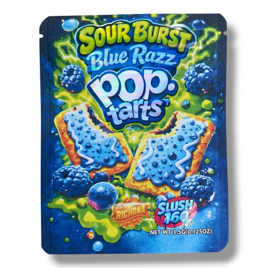 Sour Burst Blue Razz Pop Tarts Mylar Bag 3.5 Grams