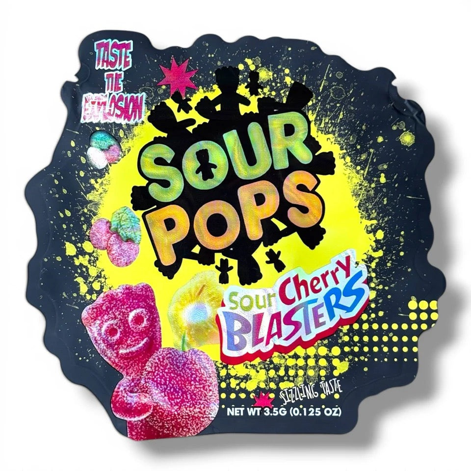 Sour Pops Sour Cherry Blasters Mylar Bag 3.5 Grams