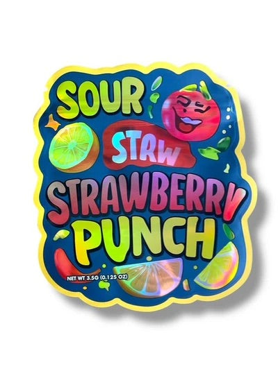 Sour Strawberry Punch Mylar Bag 3.5 Grams