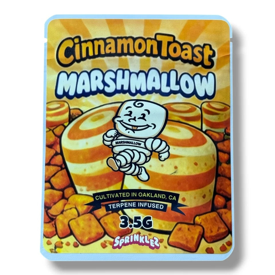 Sprinkles Cinnamon Toast Marshmallow (Soft Sticker) With Stickers and Labels Mylar Bag 3.5 Grams