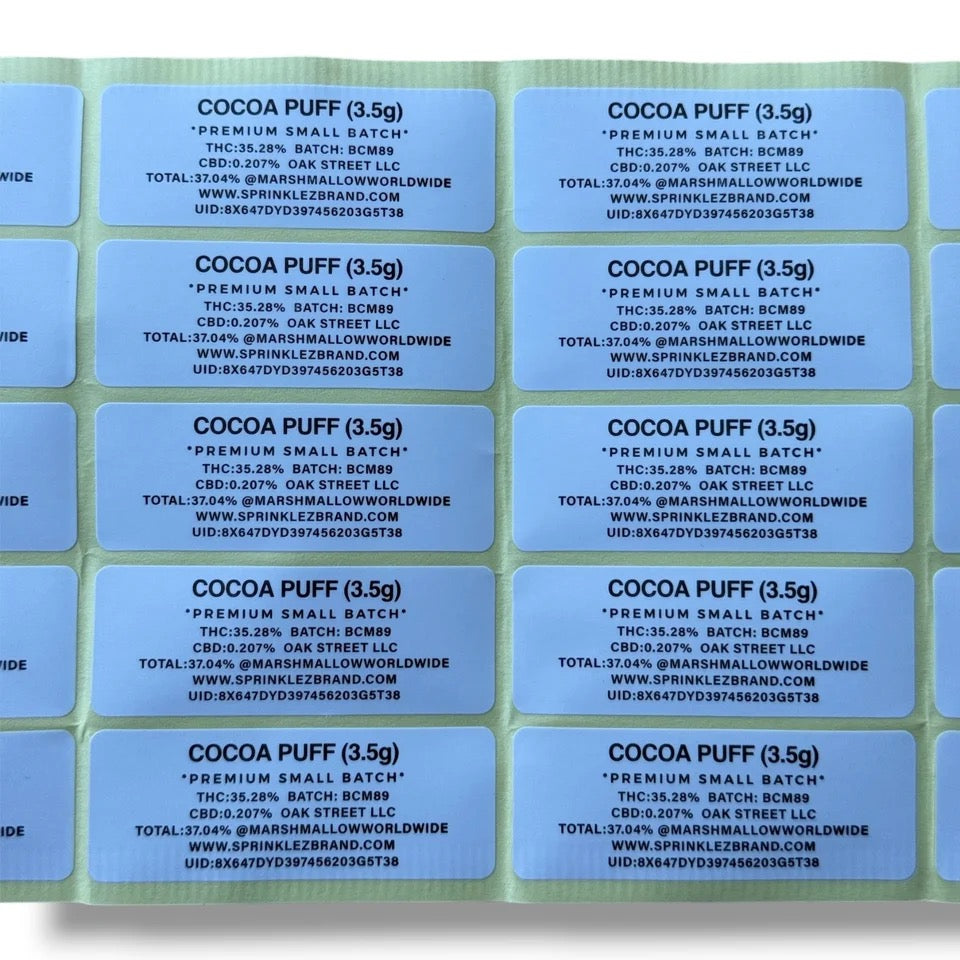 Sprinkles Cocoa Puff Marshmallow (Soft Sticker) With Stickers and Labels Mylar Bag 3.5Grams