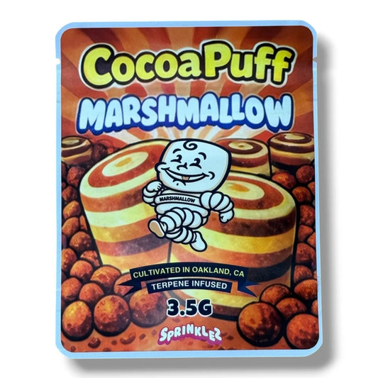 Sprinkles Cocoa Puff Marshmallow (Soft Sticker) With Stickers and Labels Mylar Bag 3.5 Grams