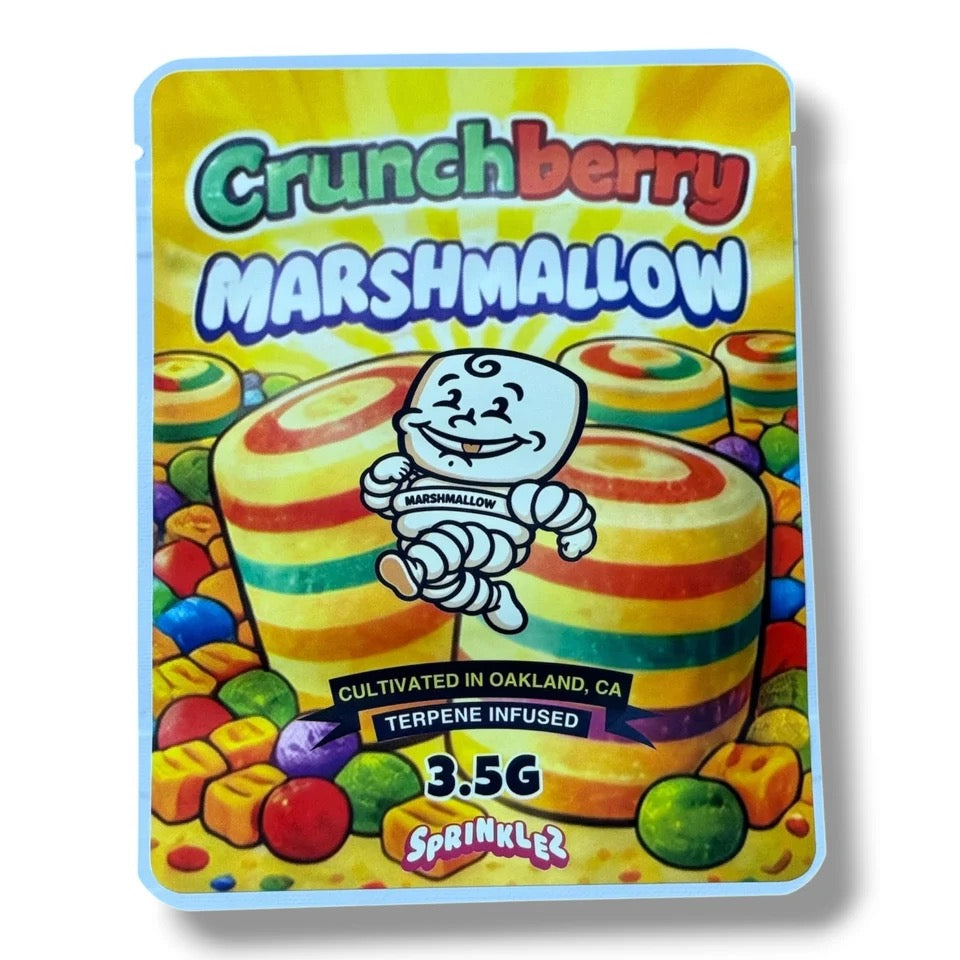 Sprinkles Crunchberry Marshmallow (Soft Sticker) With Stickers and Labels Mylar Bag 3.5 Grams