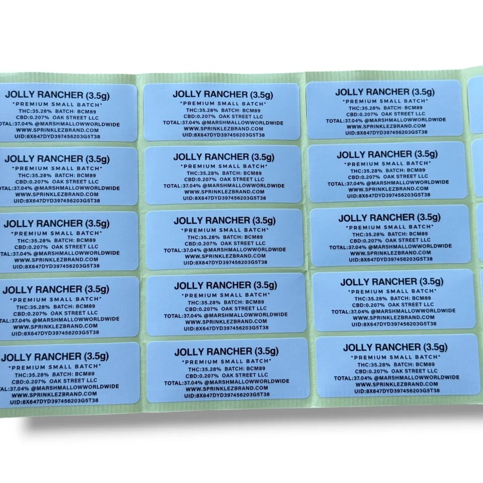 Sprinkles Jolly Rancher Marshmallow (Soft Sticker) With Stickers and Labels Mylar Bag 3.5Grams
