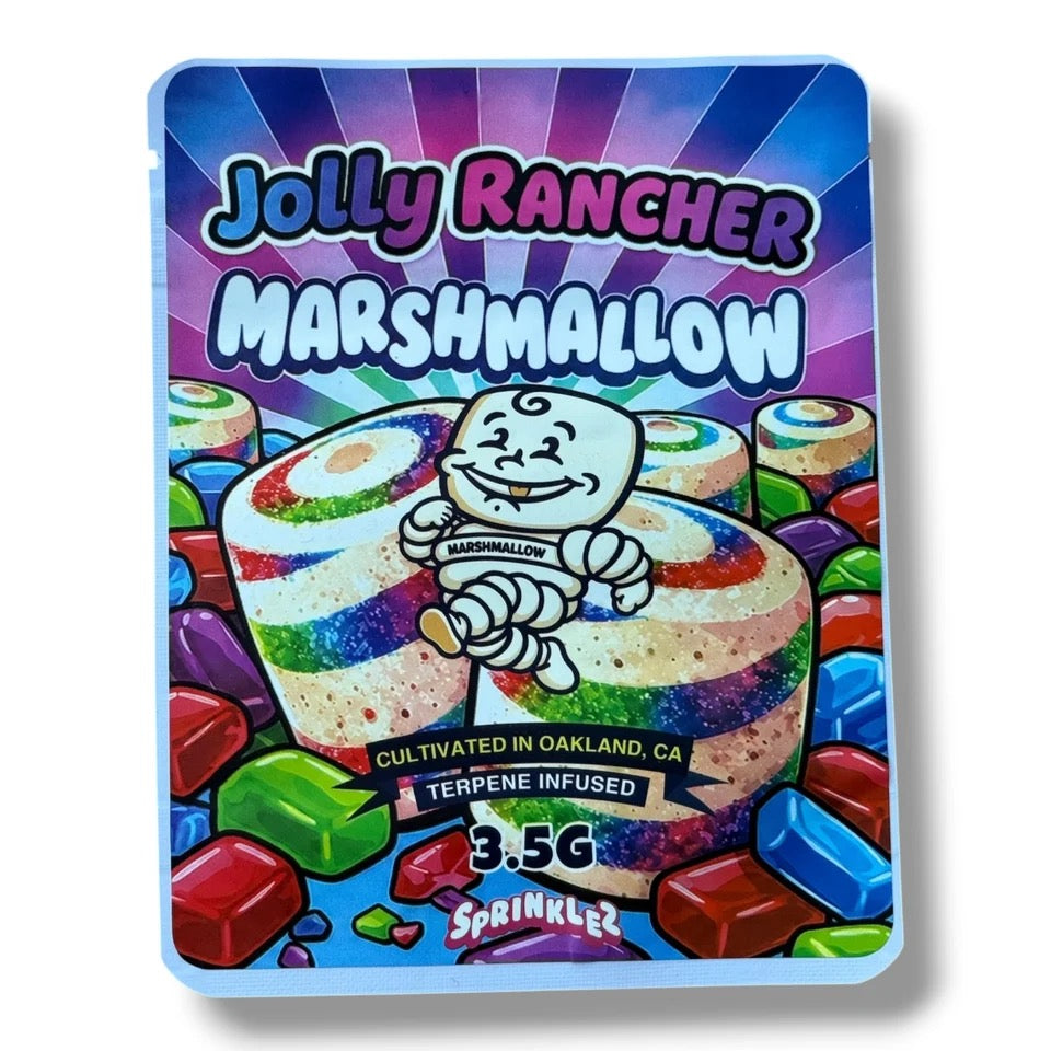 Sprinkles Jolly Rancher Marshmallow (Soft Sticker) With Stickers and Labels Mylar Bag 3.5 Grams