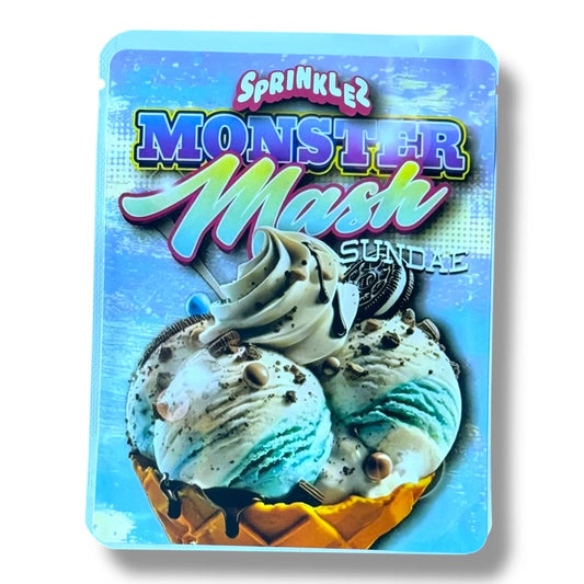 Sprinklez Monster Mash Sundae Mylar  Bags 3.5G -With stickers and label