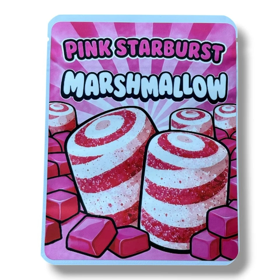 Sprinkles Pink Burst Marshmallow (Soft Sticker) With Stickers and Labels Mylar Bag 3.5 G