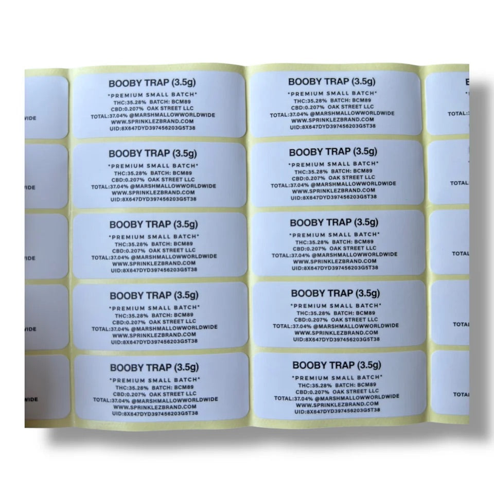 Sprinklez Booby Trap 3.5G Mylar Bags With stickers and label