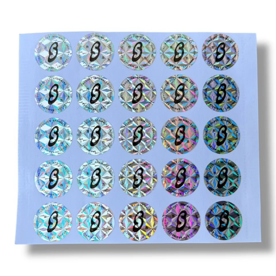 Sprinklez Booby Trap 3.5G Mylar Bags   With stickers and labels
