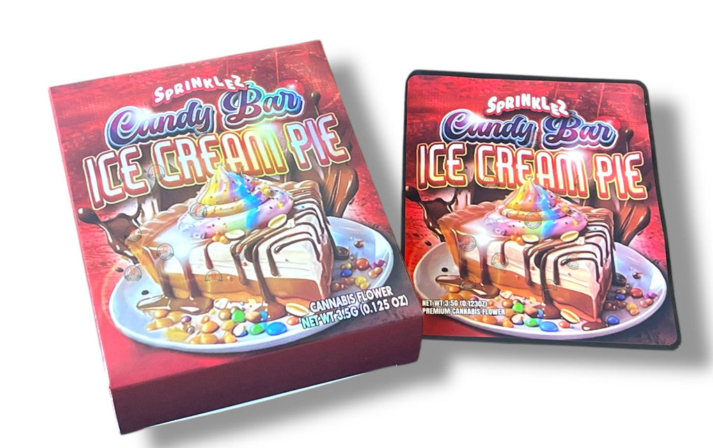 Sprinklez Candy Bar Ice Cream Pie Mylar Bags with Boxes 3.5g Box Packaging With stickers and label