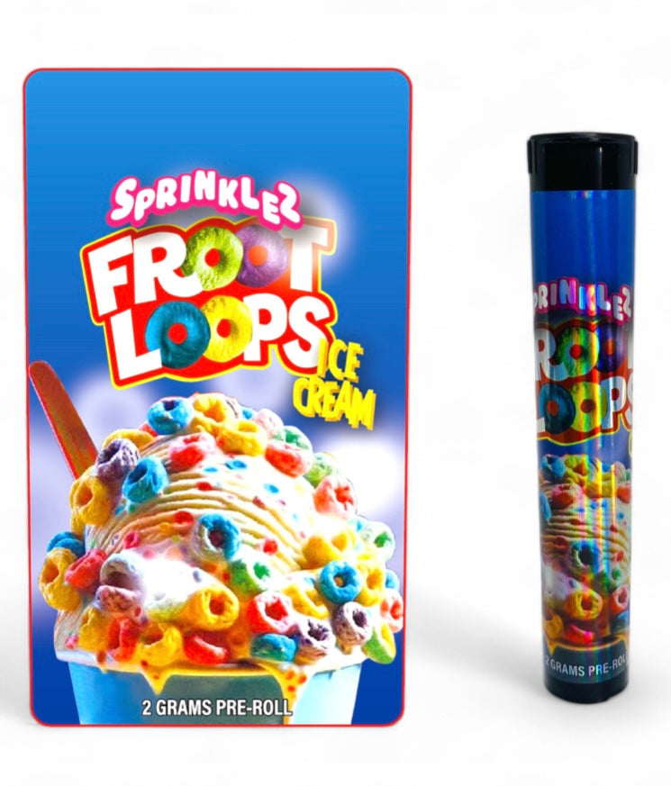 Sprinklez Froot Loops Ice Cream Tubes with Holographic Labels 