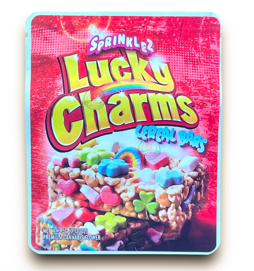 Sprinklez Lucky Charms Cereal Bars 3.5G Mylar Bags -With stickers and label
