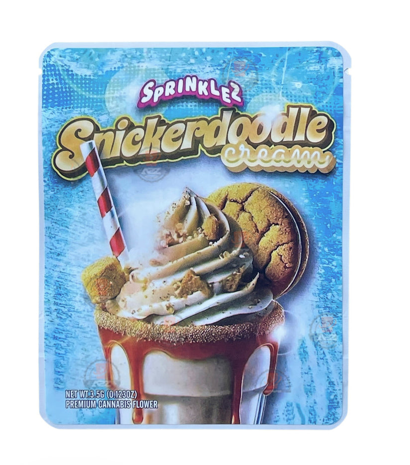 Sprinklez Snickerdoodle Cream 3.5G Mylar Bags -With stickers and label