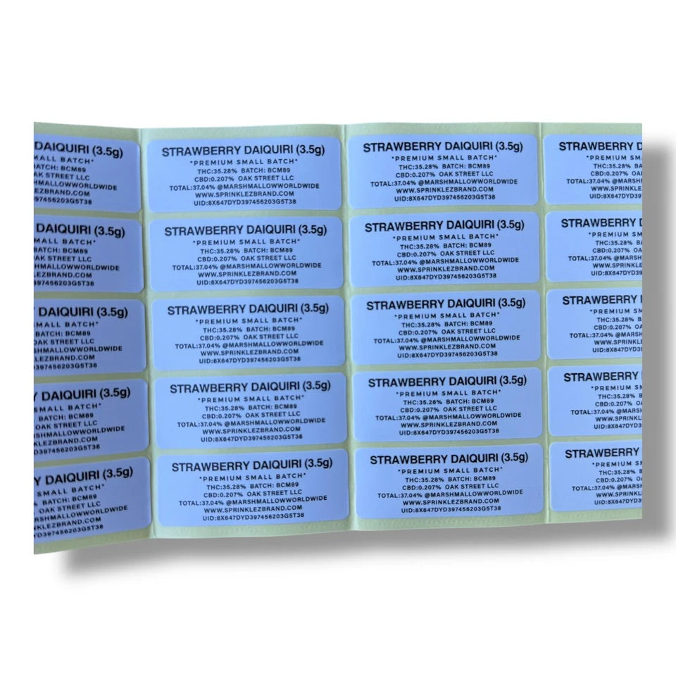 Sprinklez Strawberry Daiquiri 3.5G Mylar Bags With stickers and label