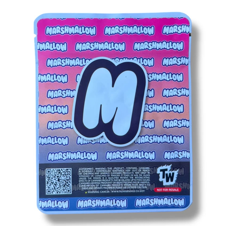 Sprinklez Sugar Sugar Marshmallow 3.5G Mylar Bags -With stickers and label
