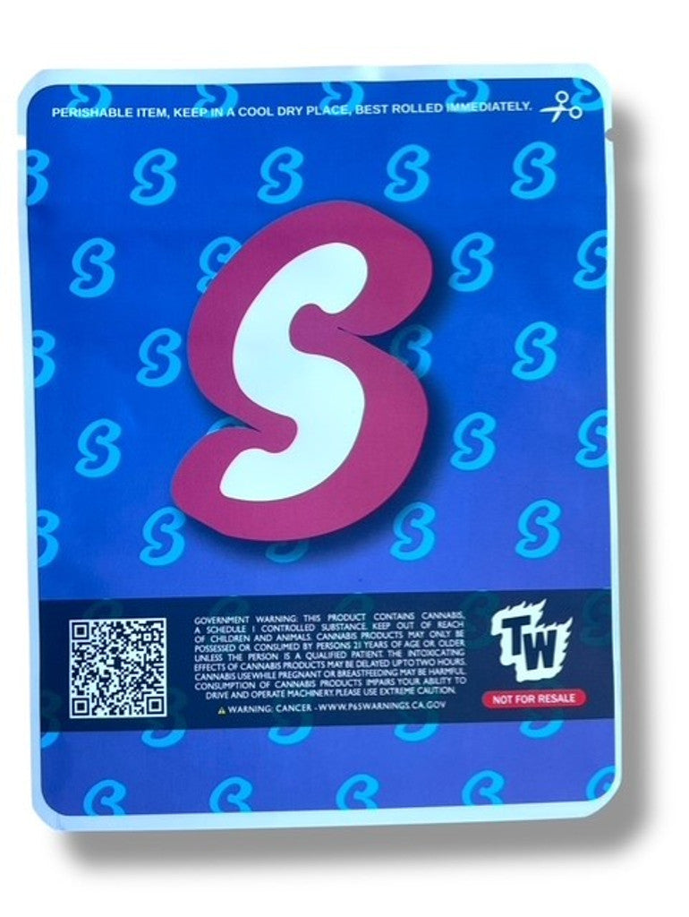 Sprinklez Super Sweet Sugar Sparks 3.5G Mylar Bags -With stickers and labels