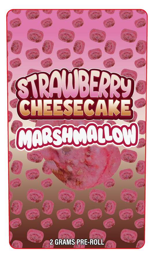Strawberry Cheesecake 2 Gram Pre-Roll Holographic Labeling/Stickers Only (Copy) (Copy)