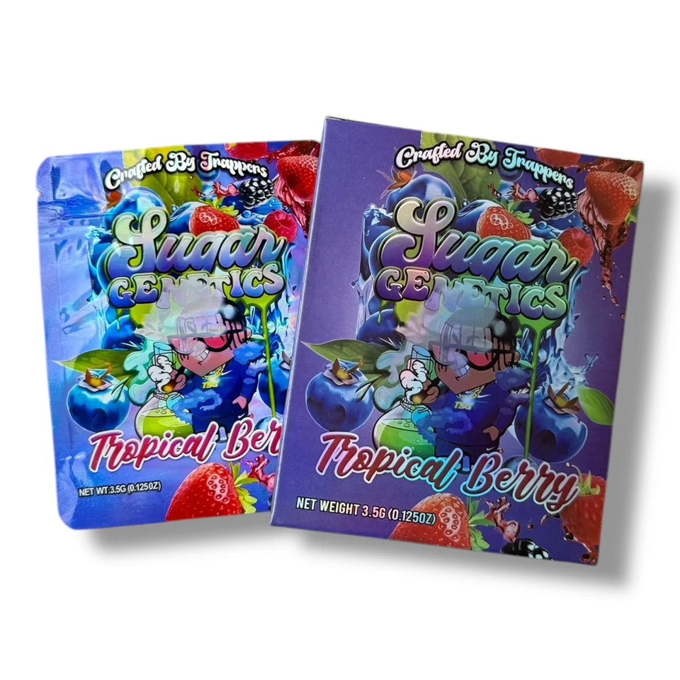 Sugar Genetics Tropical Berry Mylar Bag with Box 3.5 Grams