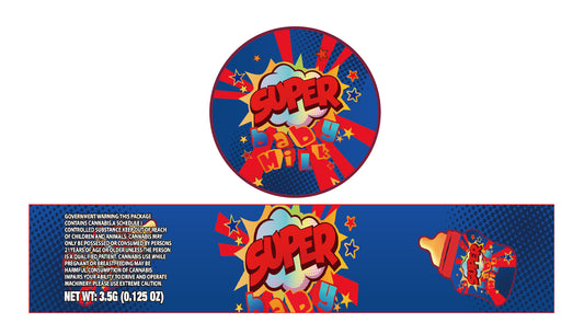 Super Baby Milk 3.5g Glass Jar Holographic Labeling/Stickers Only