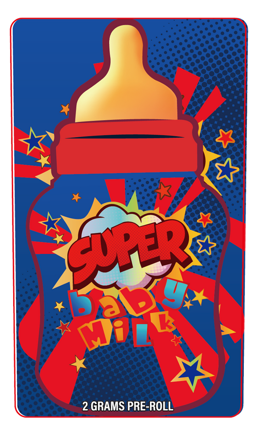 Super Baby milk 2 Gram Pre-Roll Holographic Labeling/Stickers Only